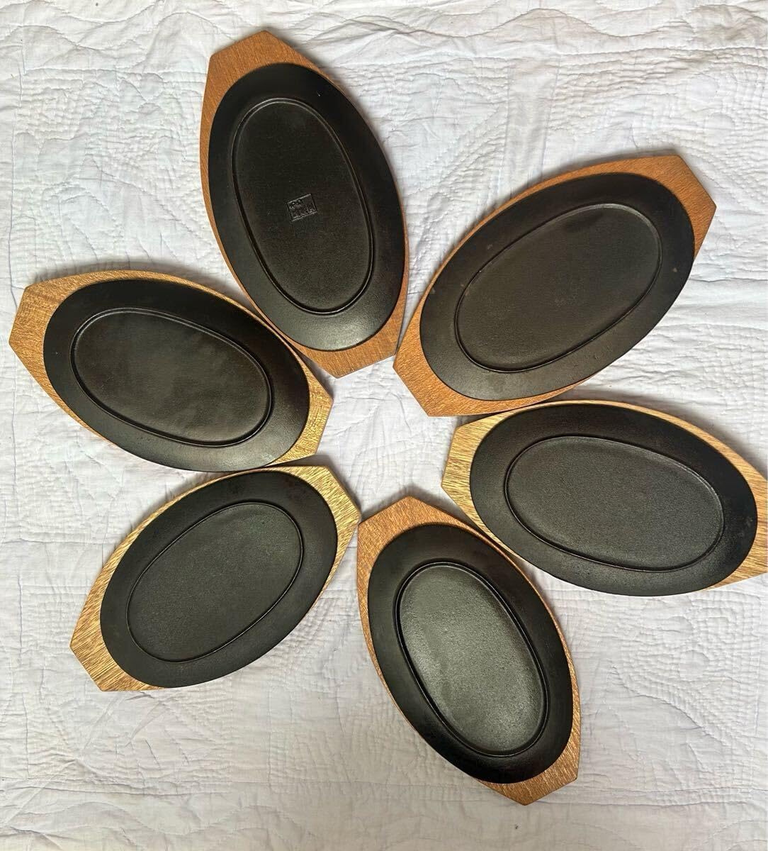 南部鉄器 盛栄堂 ステーキ皿 南部鉄器 盛栄堂 ステーキ皿x木台 6セット